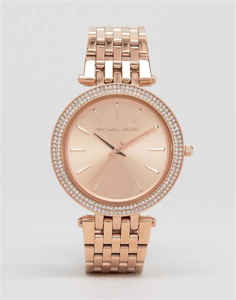 michael kors flash lens rose gold watch|rose gold mk watch men.